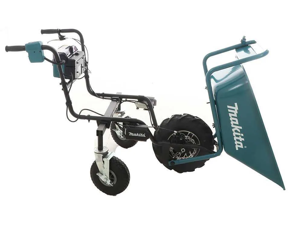 Makita DCU180 CARRIOLA ELETTRICA 36V A RUOTE CON VASCA – 2 BATTERIE 18Vx2 5Ah + CARICABATTERIE
