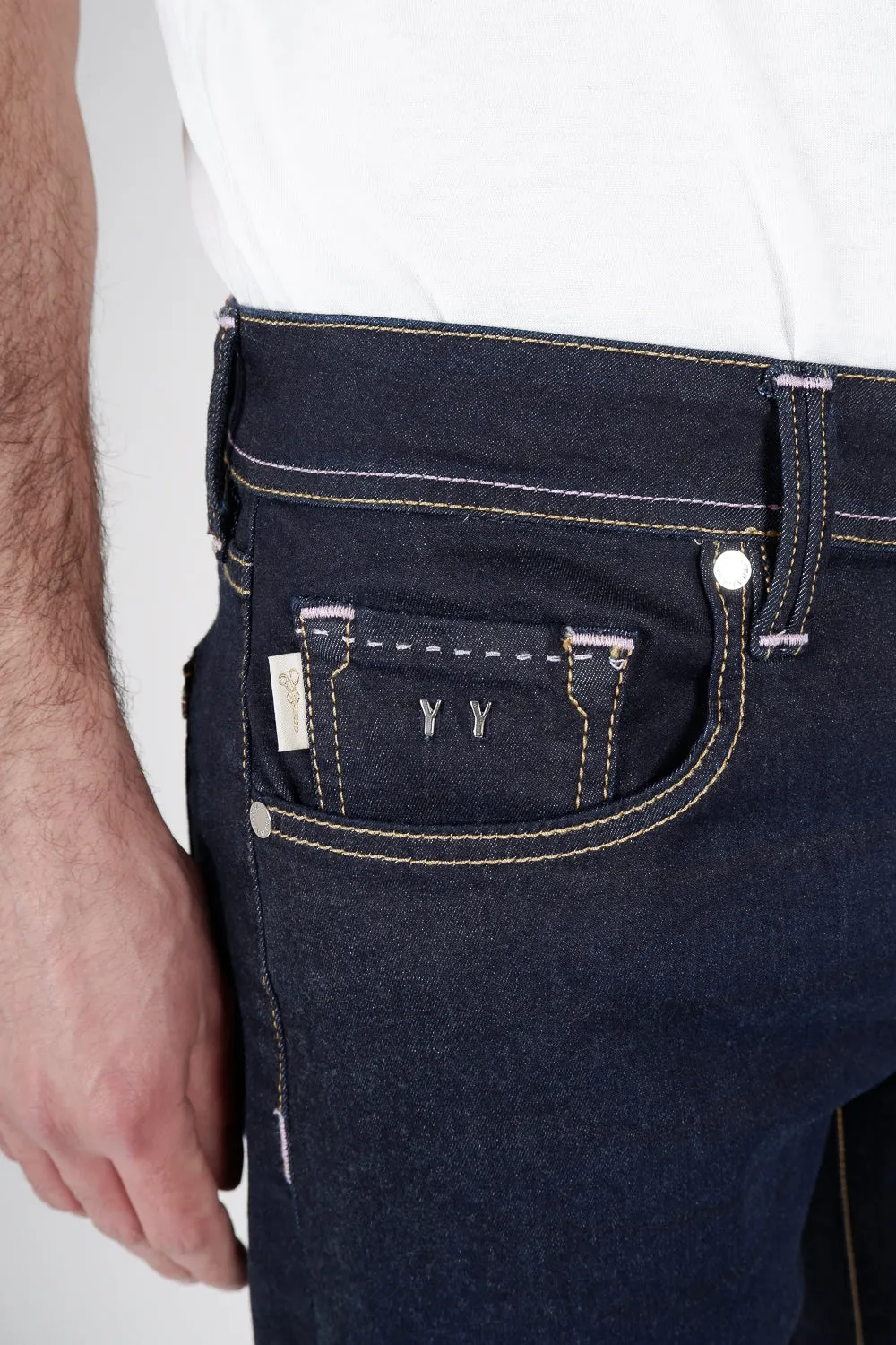 Michelangelo Zip Jean Dark Blue