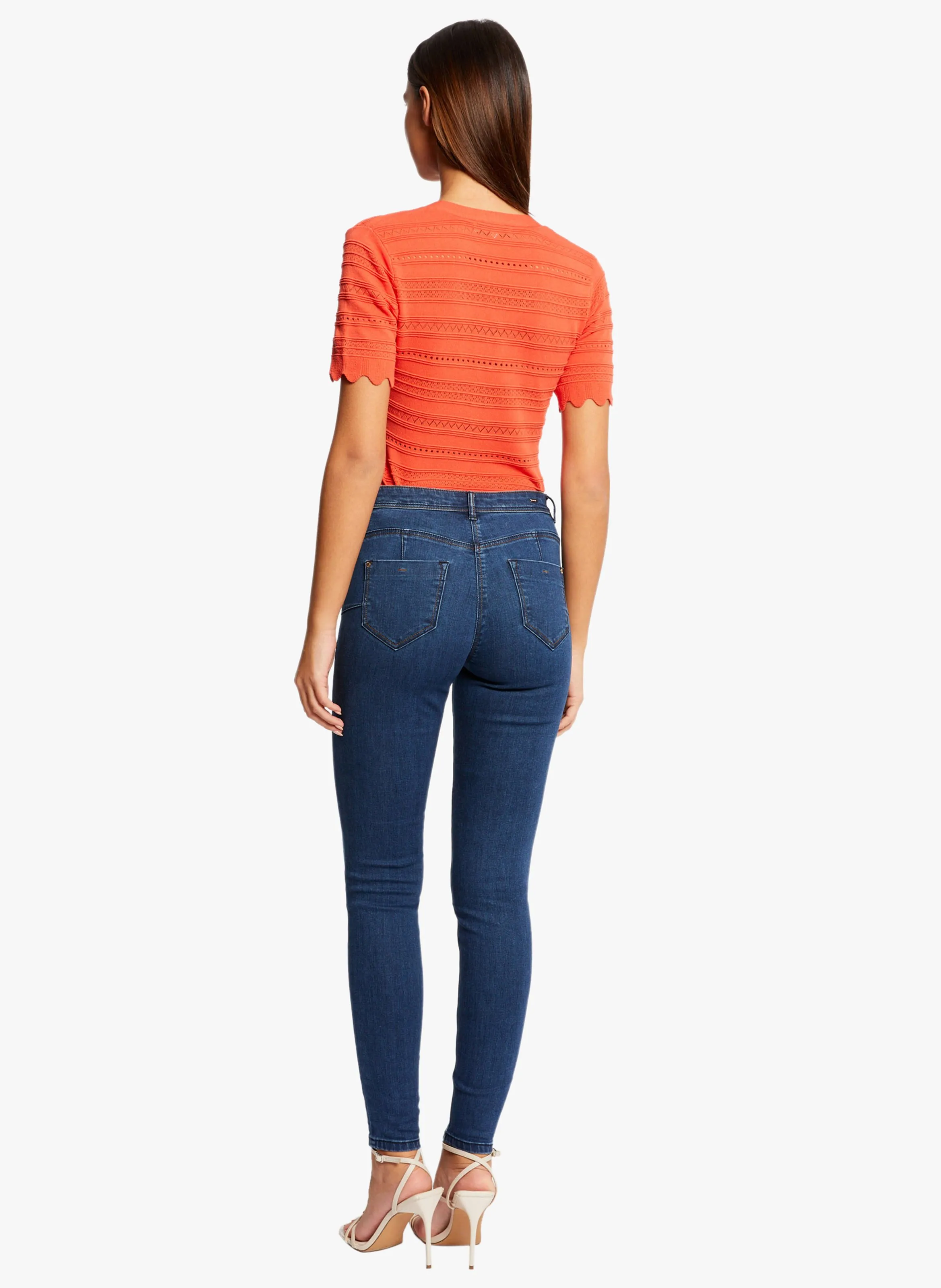  MORGAN   MISHI - Maglione scollo a V maniche corte | Arancione