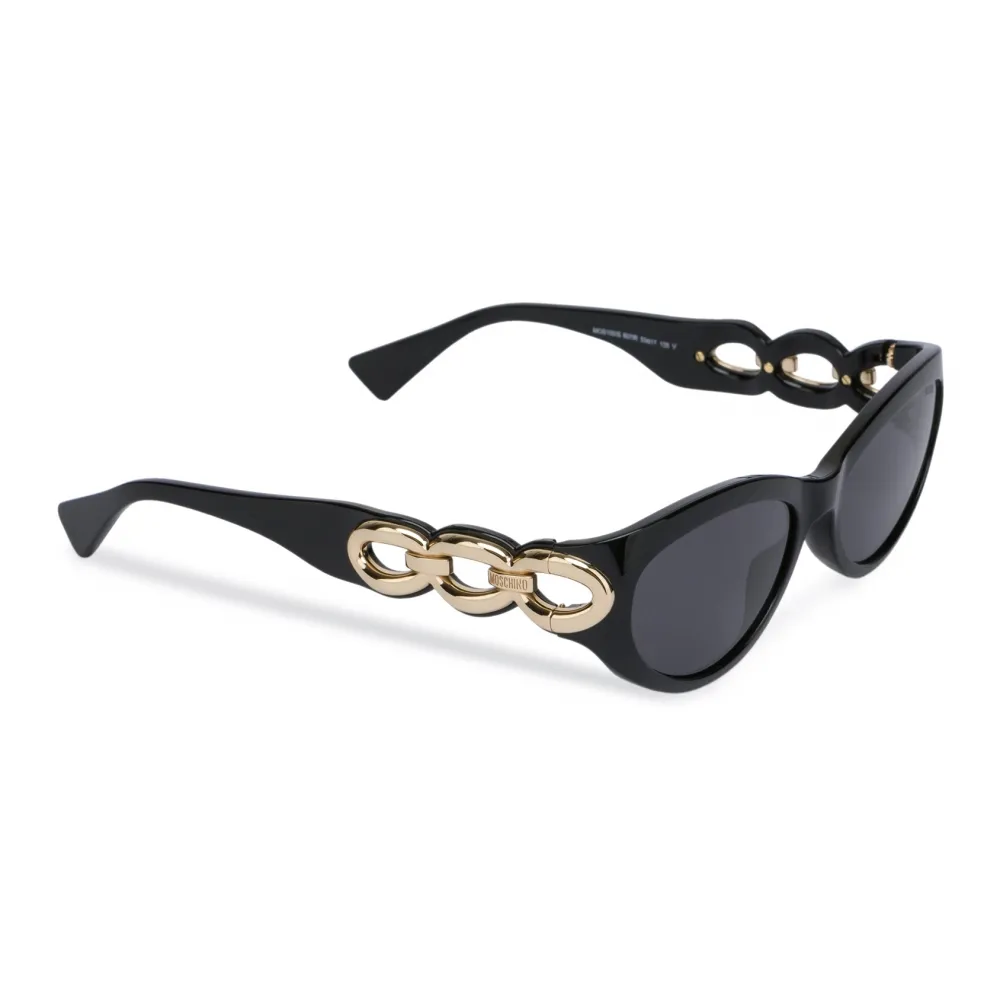 Moschino - Occhiali da Sole in Acetato Chain Bijou - Nero - Moschino Eyewear