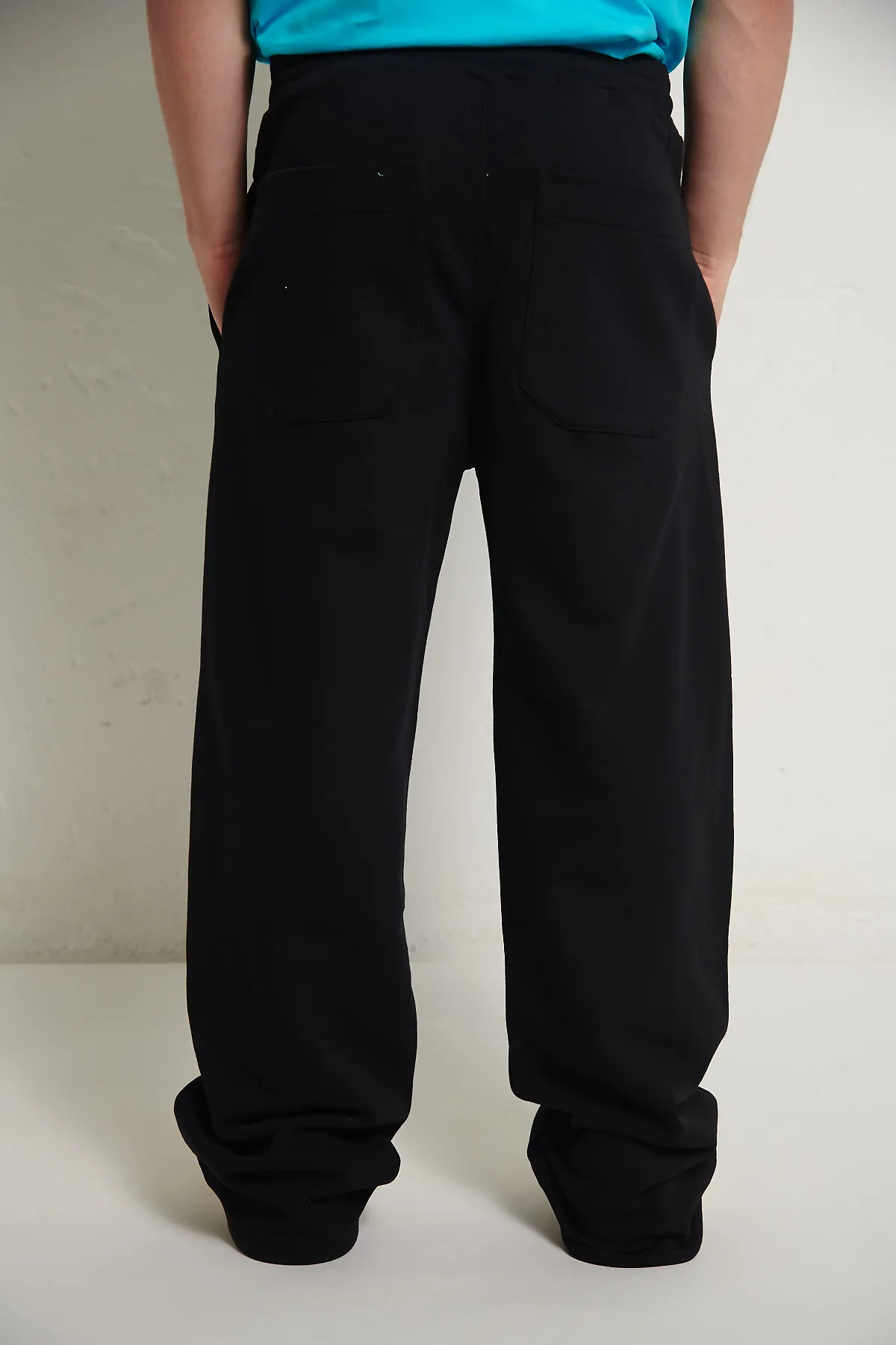 MSGM Pantalone in felpa nero, con coulisse