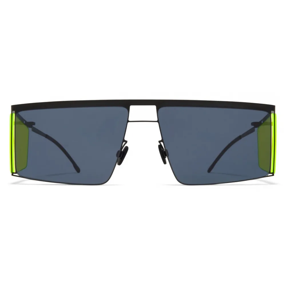 Mykita - HL001 - Mykita & Helmut Lang - Nero Giallo Grigio Scuro - Metal Collection - Occhiali da Sole - Mykita Eyewear