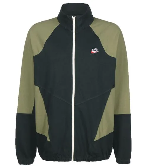 NIKE Signature Sportswear Giacca da allenamento Giacca in cotone da uomo Vestibilità ampia CJ4366-364 Verde