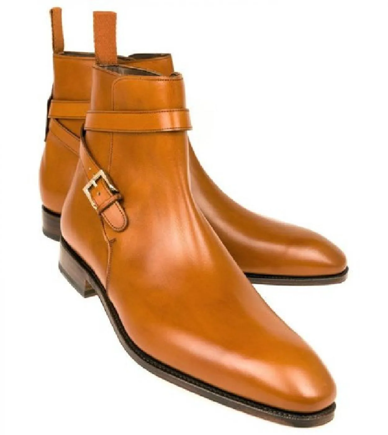 Nuovi stivali con cinturino con fibbia marrone per uomo Stivaletti con punta quadrata per uomo con spedizione gratuita Zapatos D