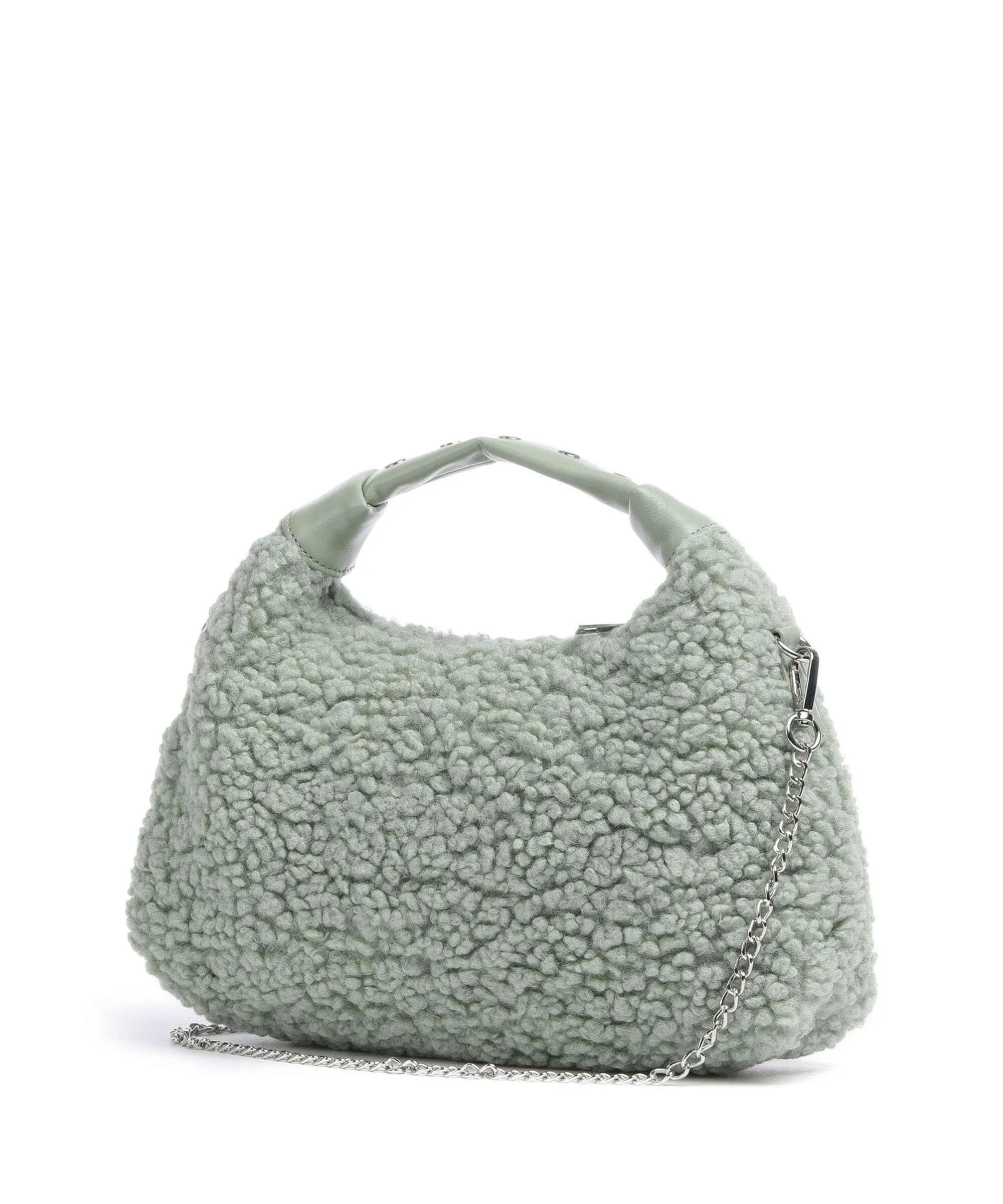  Núnoo Teddy Dandy Borsa a mano eco-pelliccia verde  