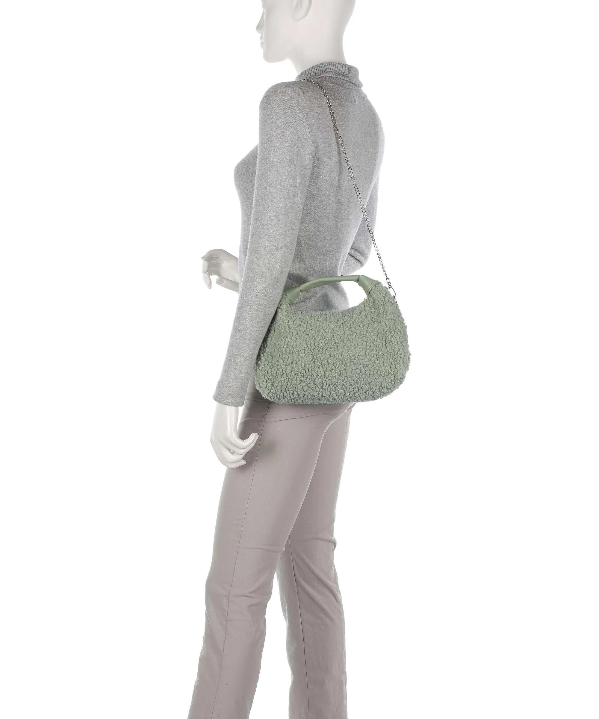  Núnoo Teddy Dandy Borsa a mano eco-pelliccia verde  