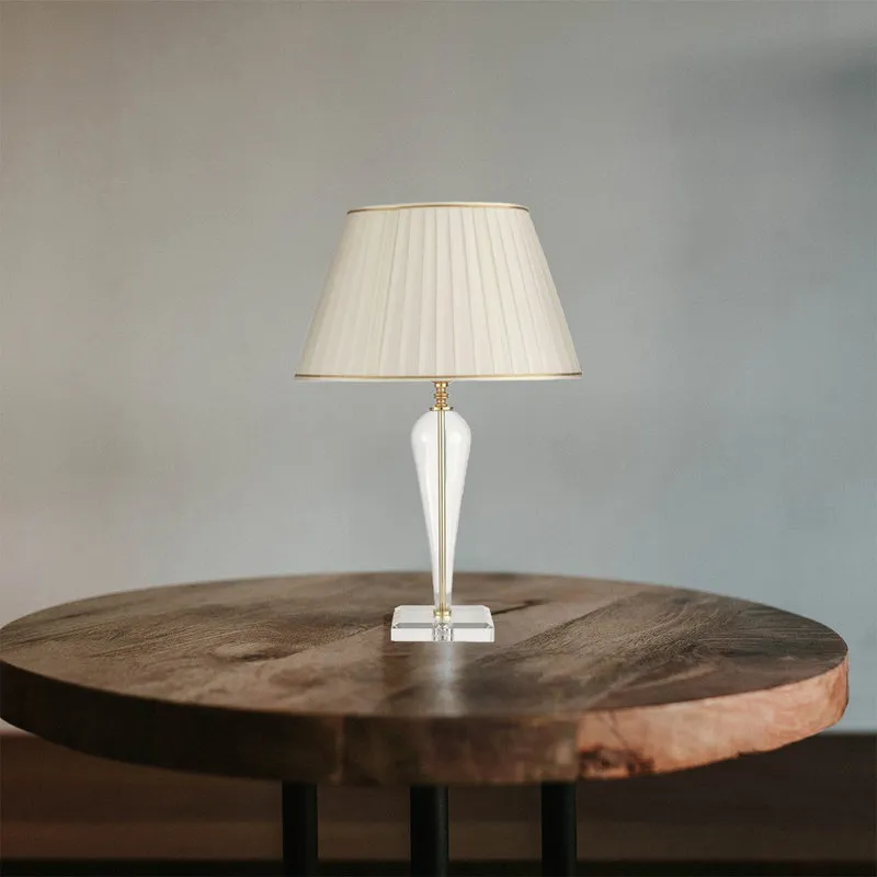 Ondaluce Lampada da tavolo RAVEL in vetro lavorato a mano, oro