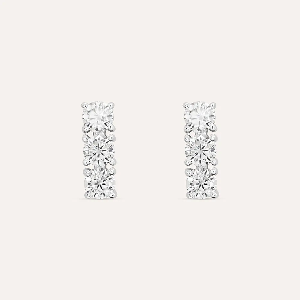 Orecchini Pendenti Trilogy Claire Oro Bianco 375/1000 Cubic Zirconia Bianco 1412205