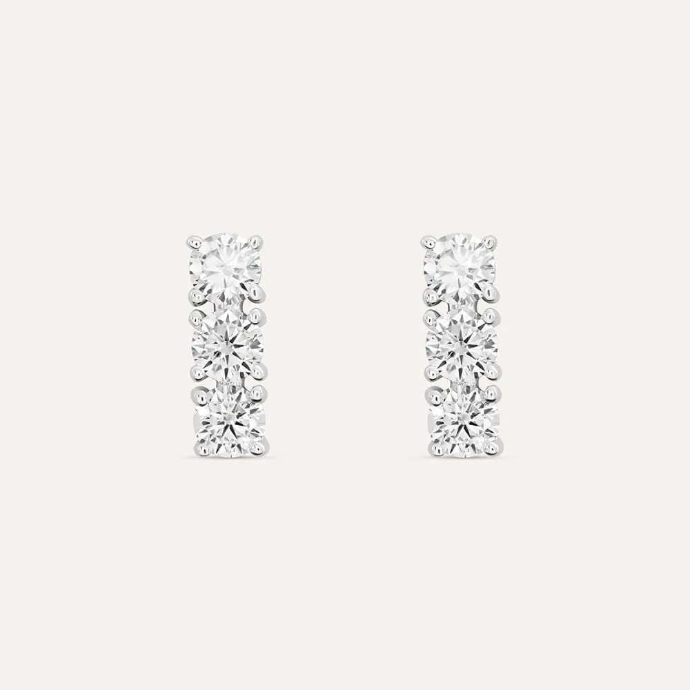 Orecchini Pendenti Trilogy Claire Oro Bianco 375/1000 Cubic Zirconia Bianco 1412205