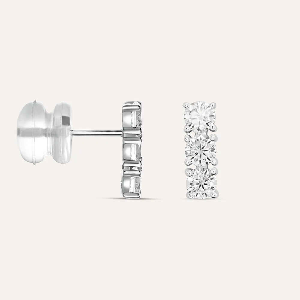 Orecchini Pendenti Trilogy Claire Oro Bianco 375/1000 Cubic Zirconia Bianco 1412205