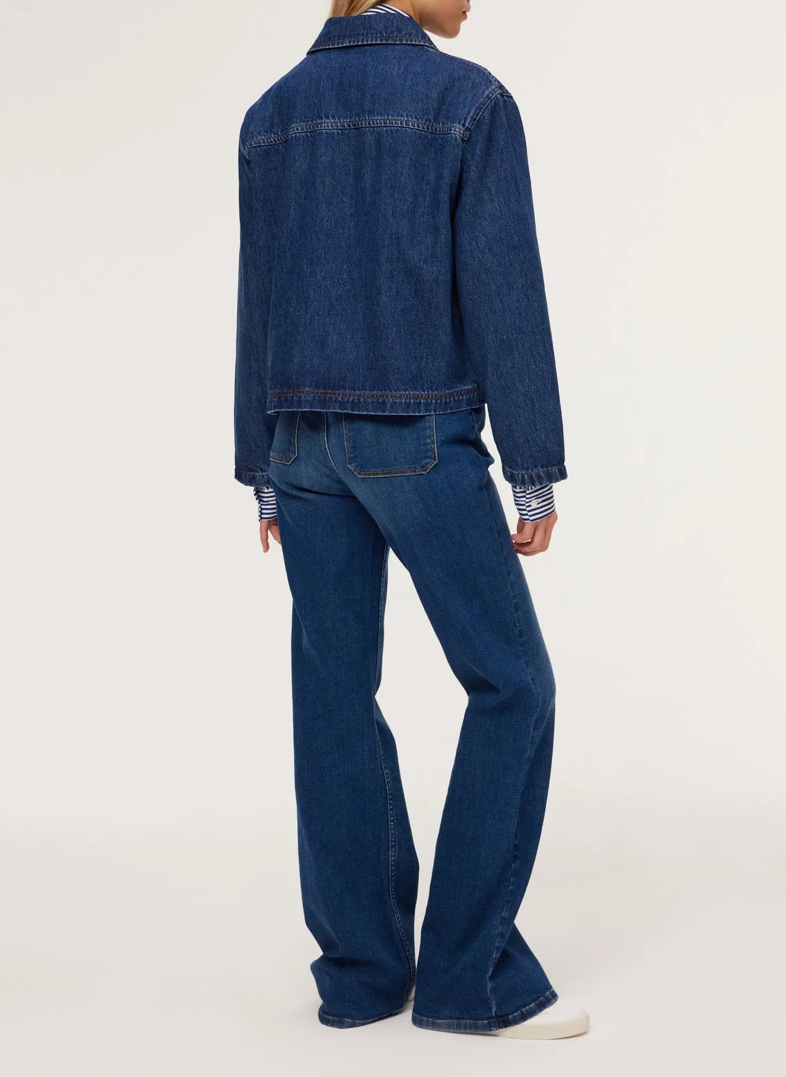  PABLO   BRIELLE - Giacca dritta in jeans di cotone | Blu