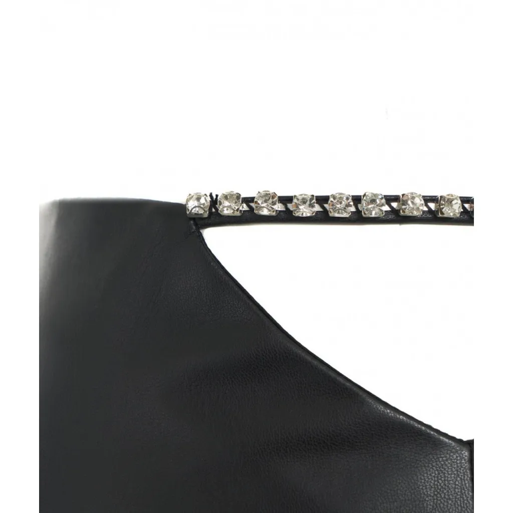 Pantalone in ecopelle nero