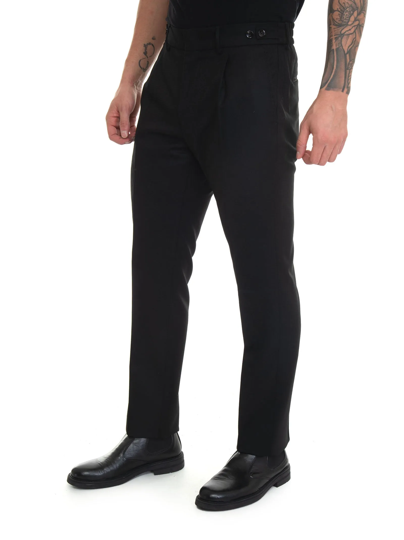 Pantalone in flanella BERTO Nero Berwich Uomo