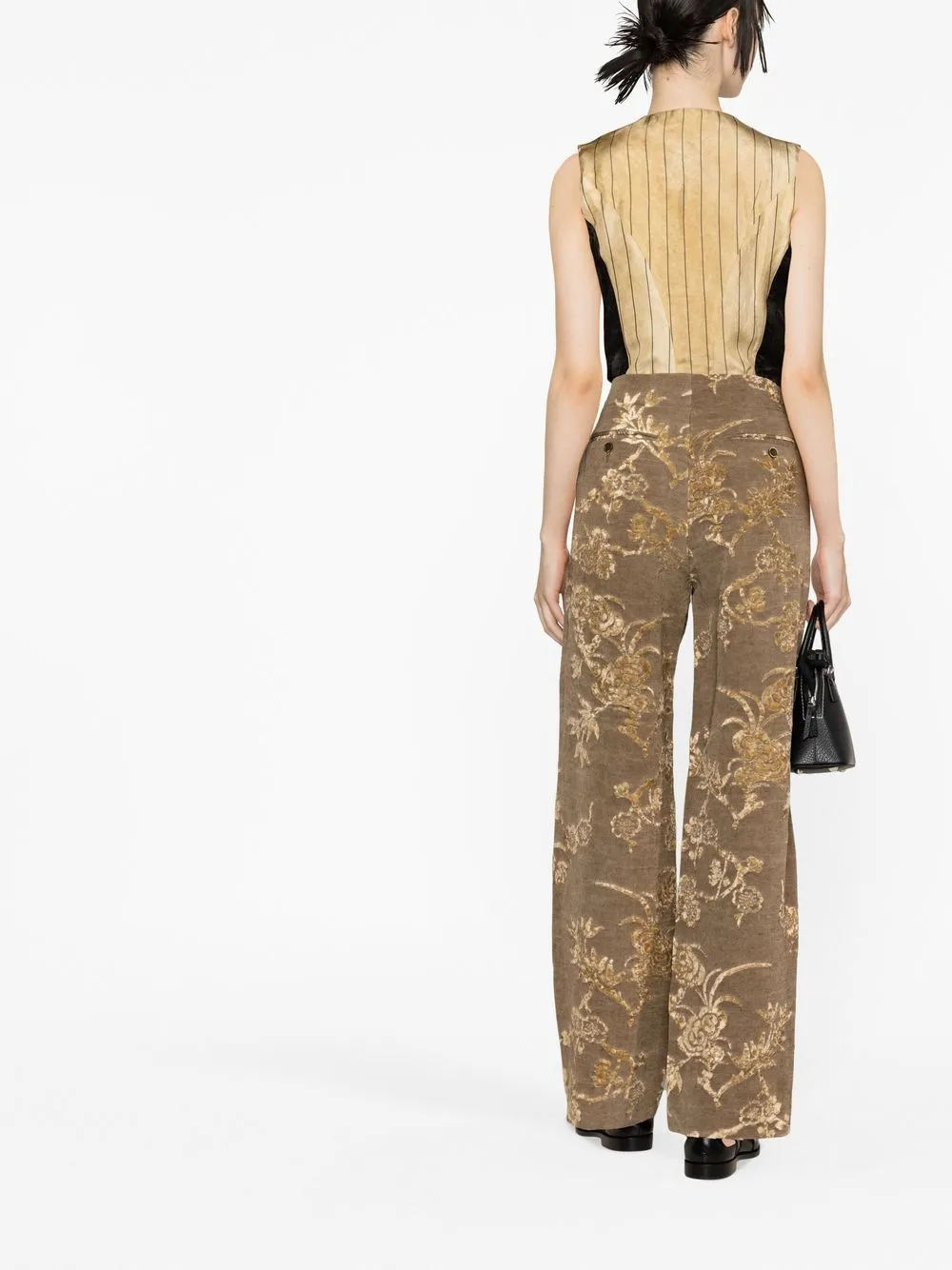 pantalone jacquard fantasia