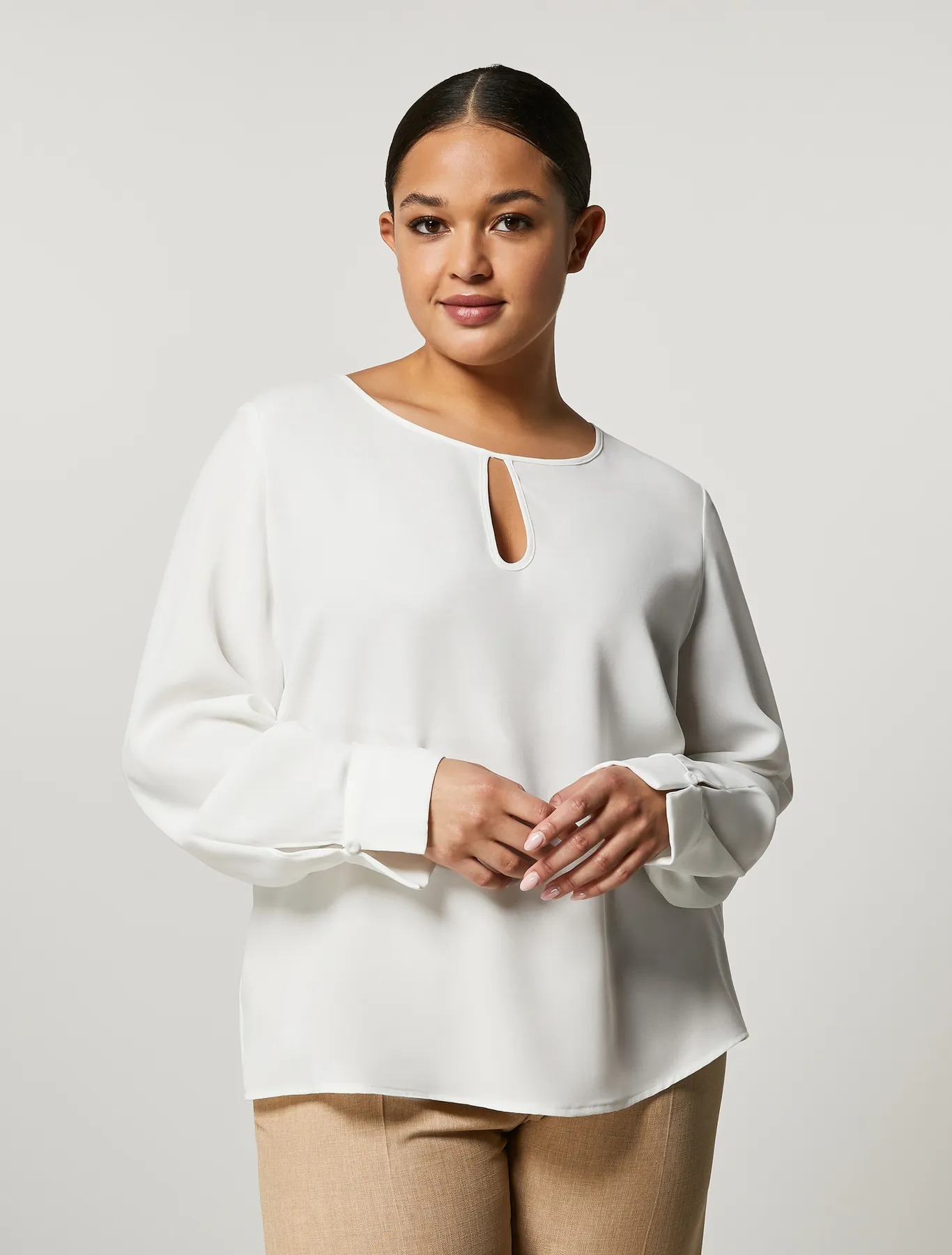 Persona by Marina Rinaldi blusa in cady ecosostenibile LEGA