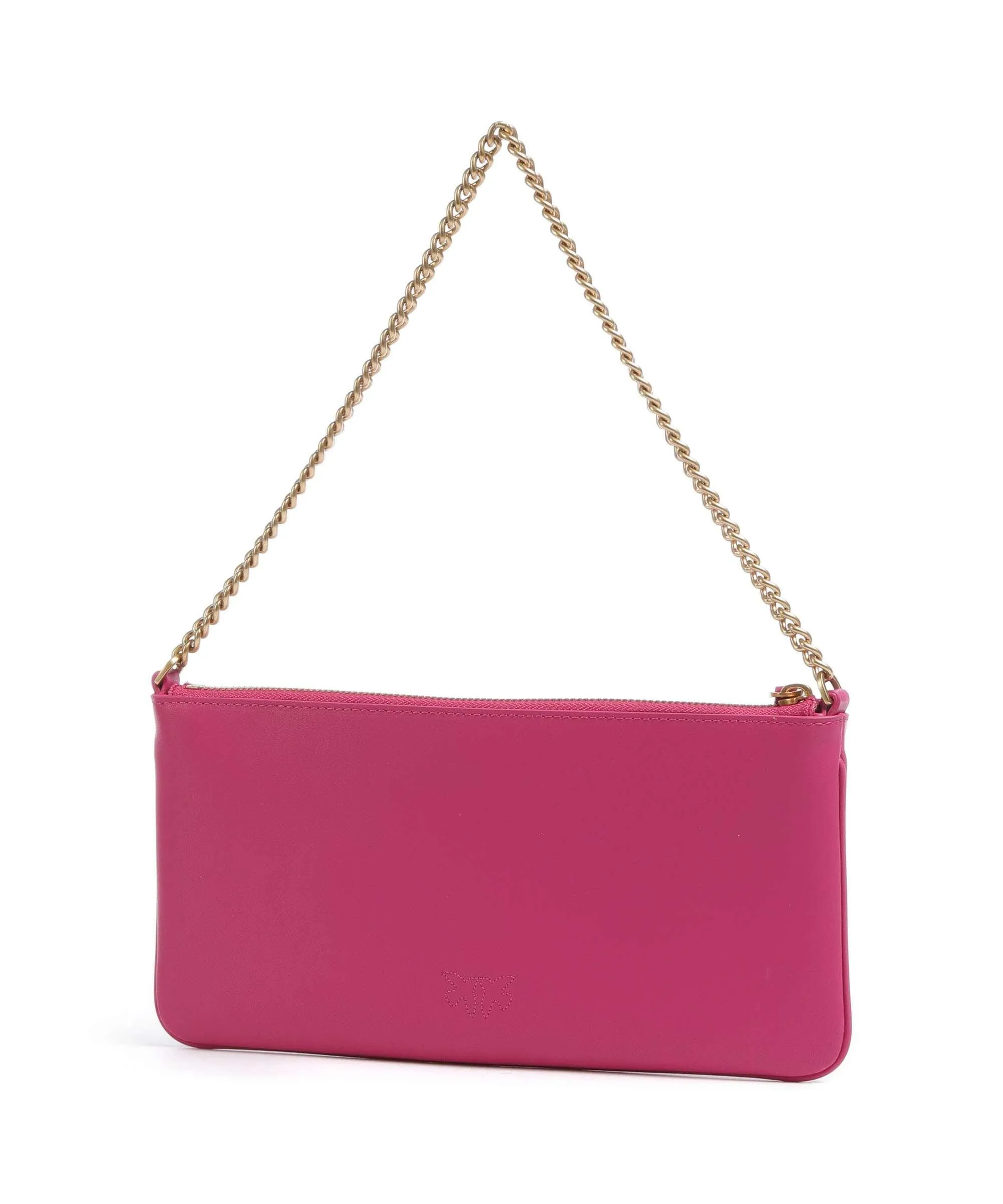  Pinko Horizontal Borsa a spalla pelle di vacchetta finemente grana pink  