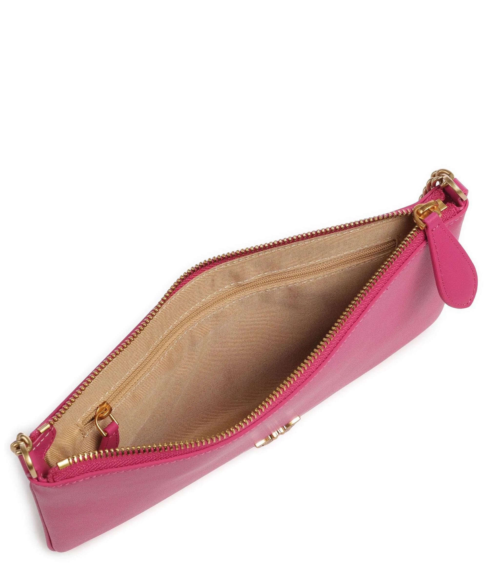  Pinko Horizontal Borsa a spalla pelle di vacchetta finemente grana pink  