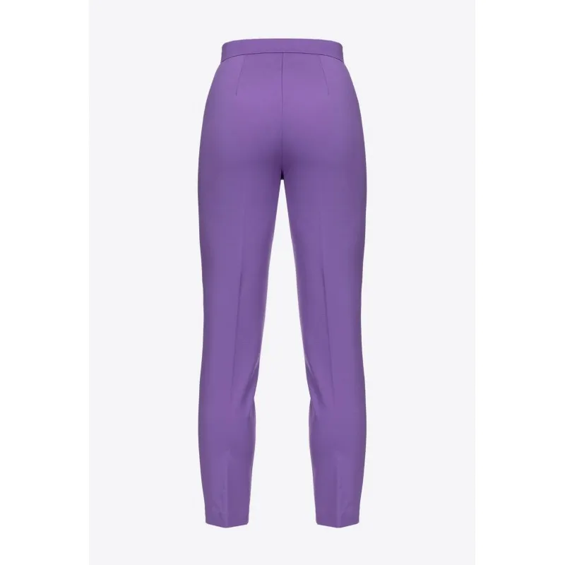 PINKO pantaloni PERFETTO punto stoffa scuba PURPLE