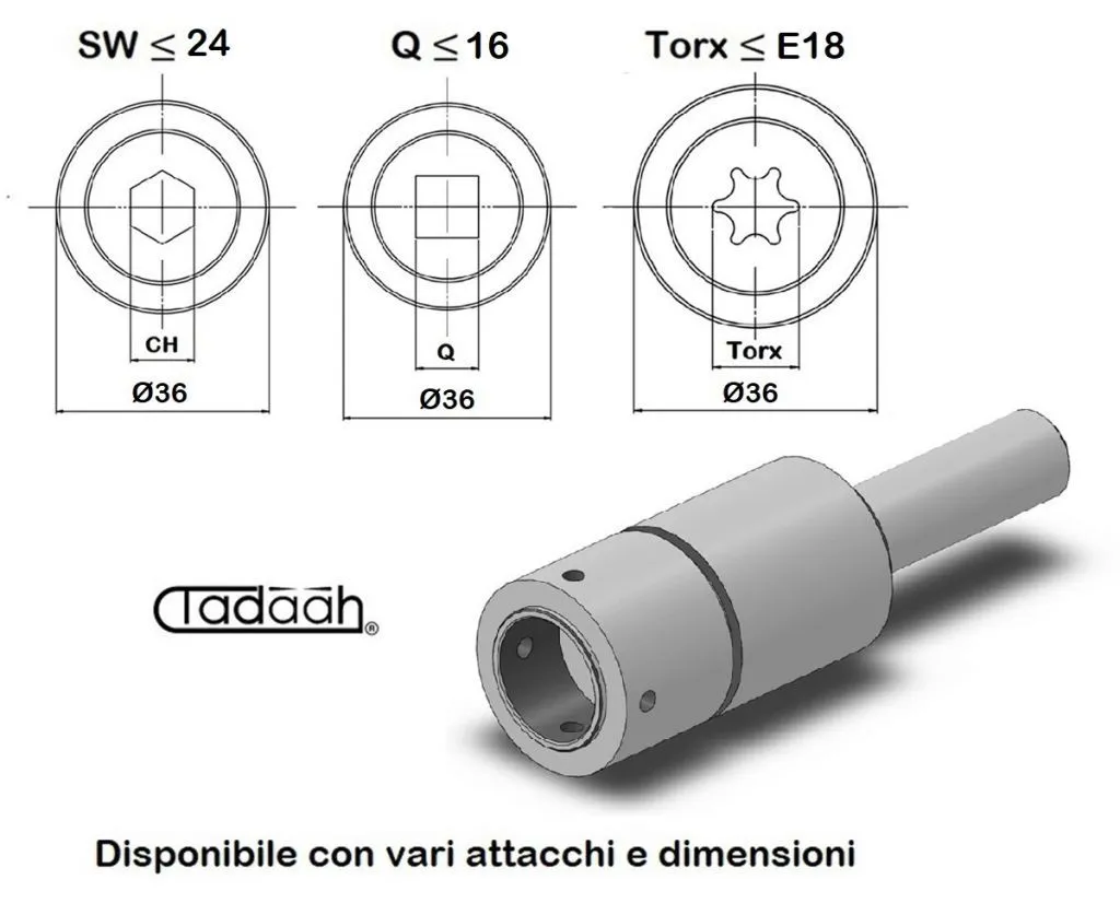 Poliangolar 7100E-VDI40 Brocciatore per esterni con attacco VDI 40