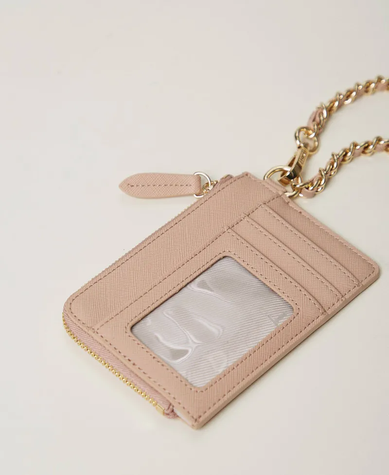 Portacarte con catena e Oval T