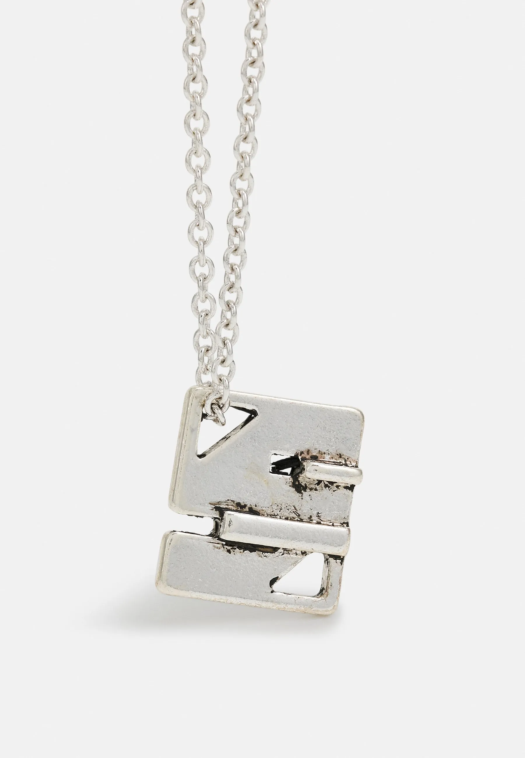 PUZZLED SQUARE PENDANT NECKLACE UNISEX - Collana