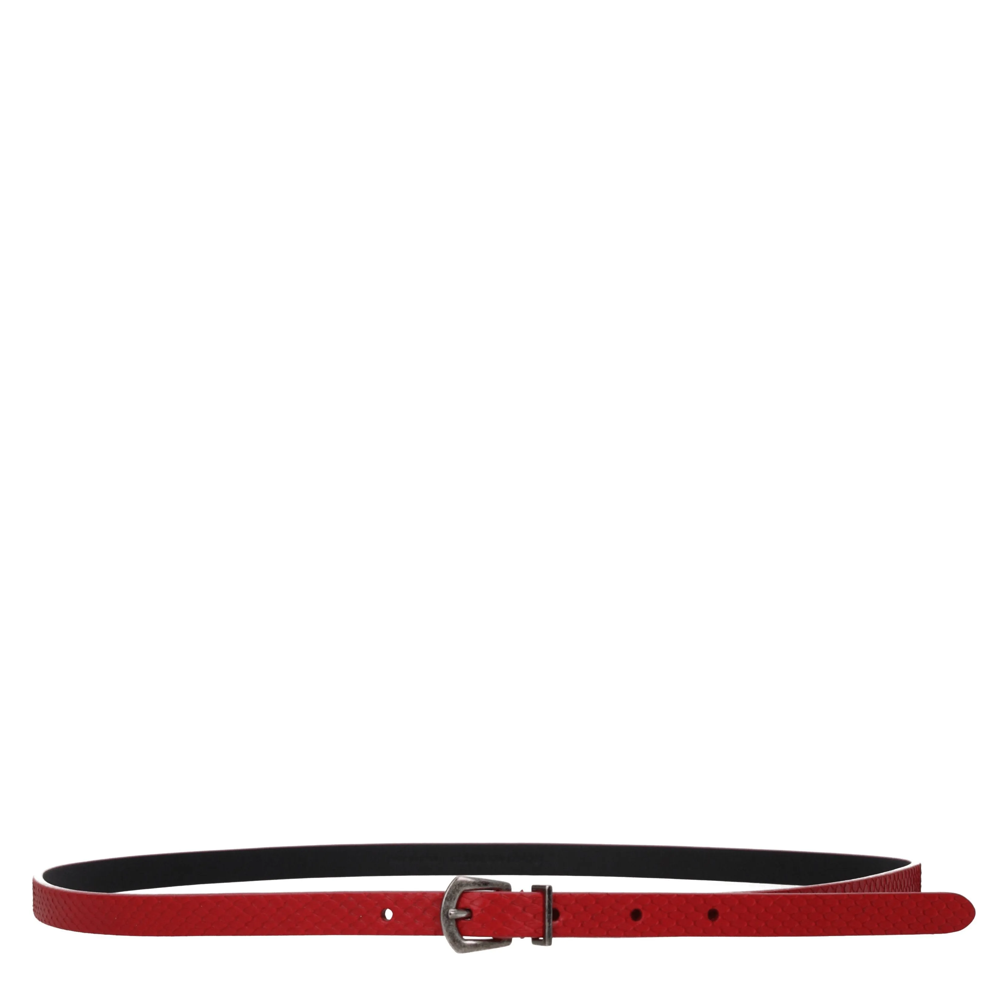 Saint Laurent Cinture Donna Pelle di Pitone Rosso