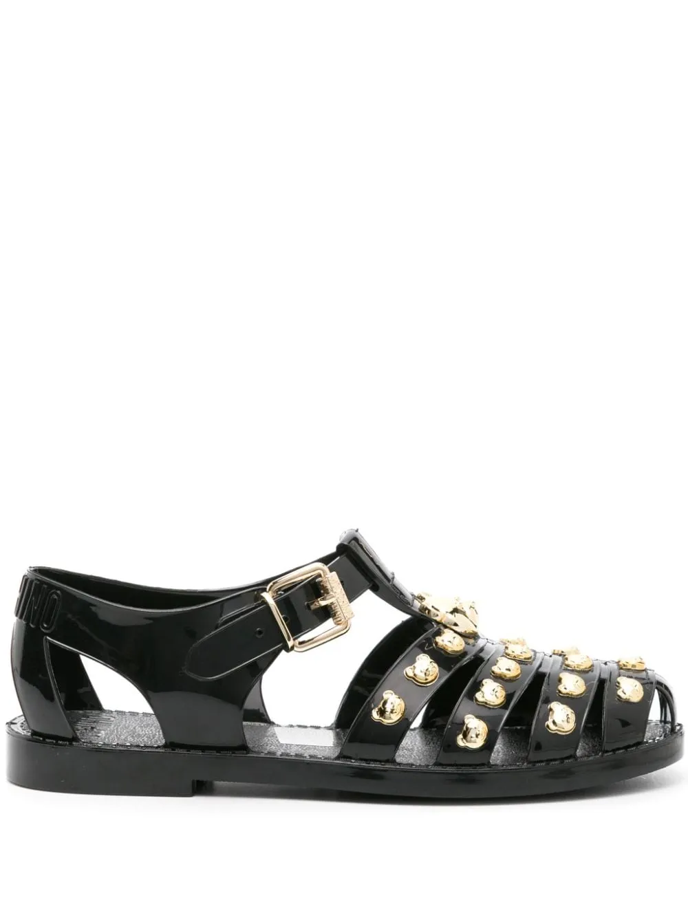 Sandali con borchie Teddy Bear in nero - donna