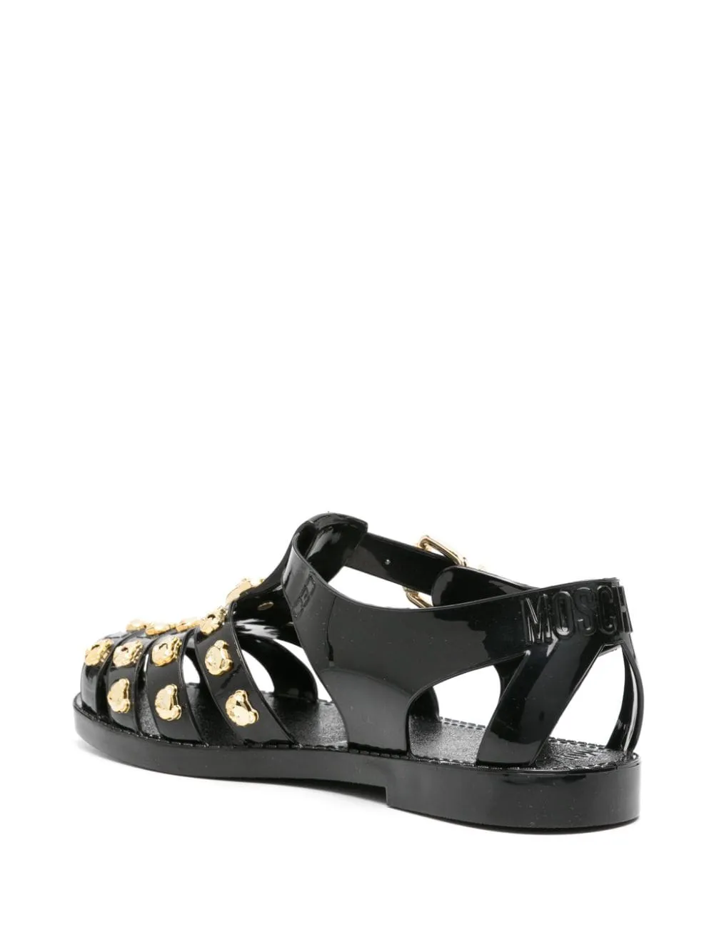 Sandali con borchie Teddy Bear in nero - donna