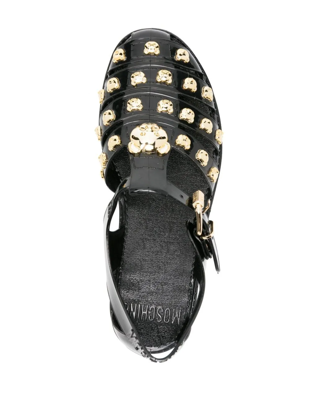 Sandali con borchie Teddy Bear in nero - donna