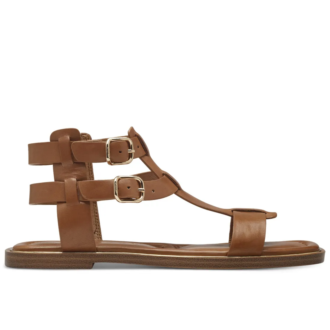 Sandali Tamaris in ecopelle color cuoio