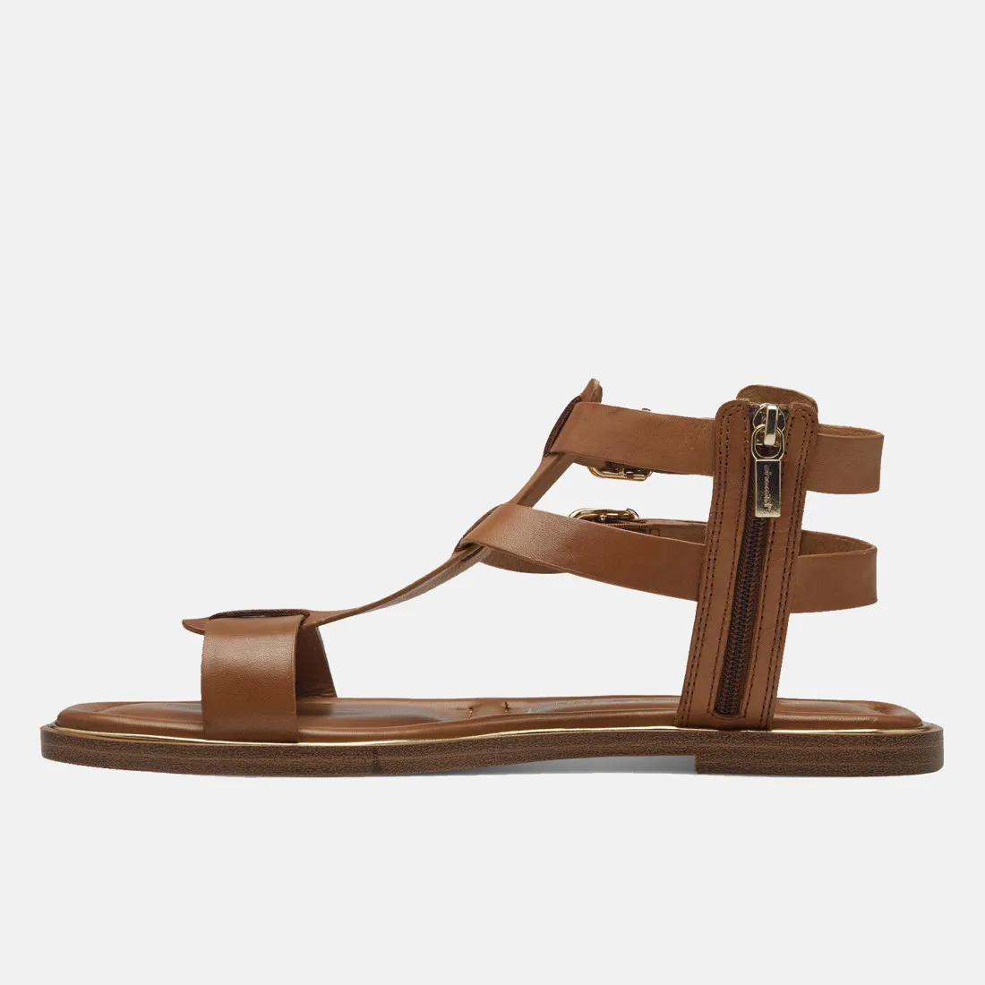 Sandali Tamaris in ecopelle color cuoio