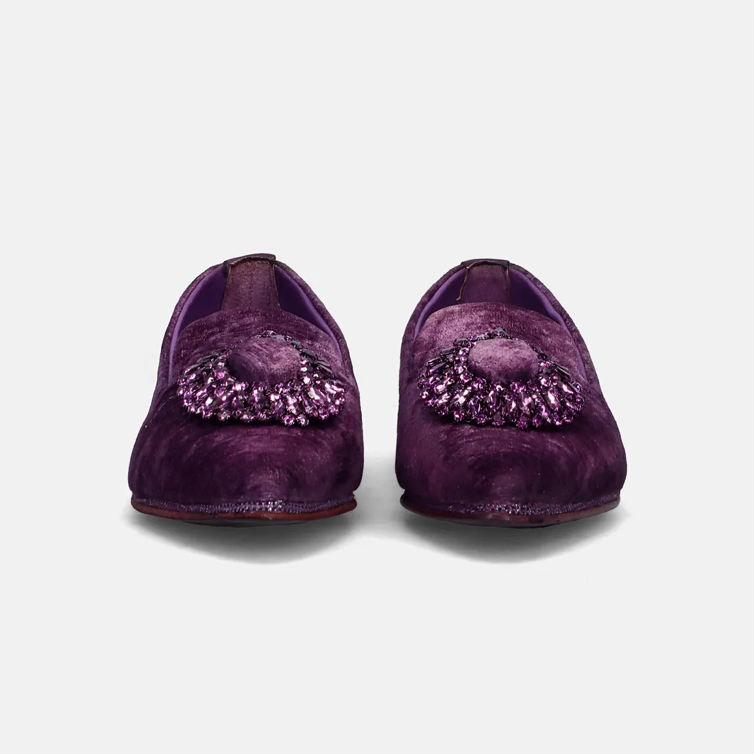 Scarpa bassa da donna Zoe Chantal in velluto viola