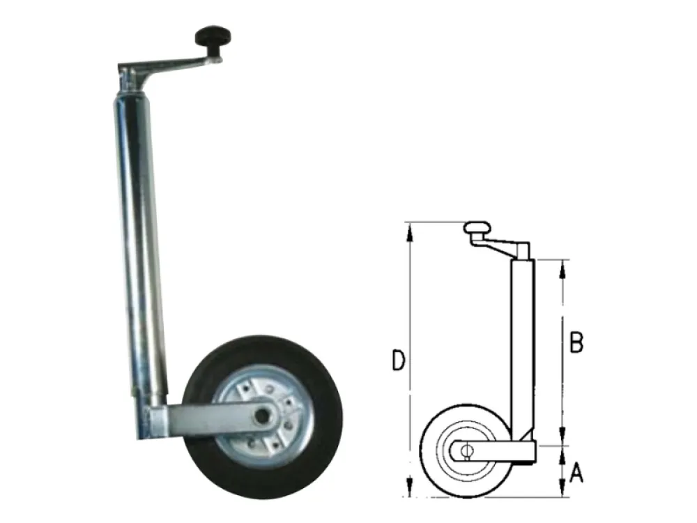 Servotimone leggero a ruota 62039 cermag portata 400 kg tondo 60 mm Cermag