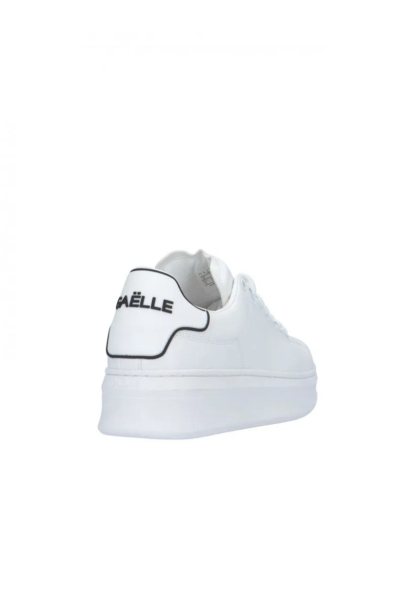 Sneakers Addict In Ecopelle Con Tallone In Gomma - Bianco