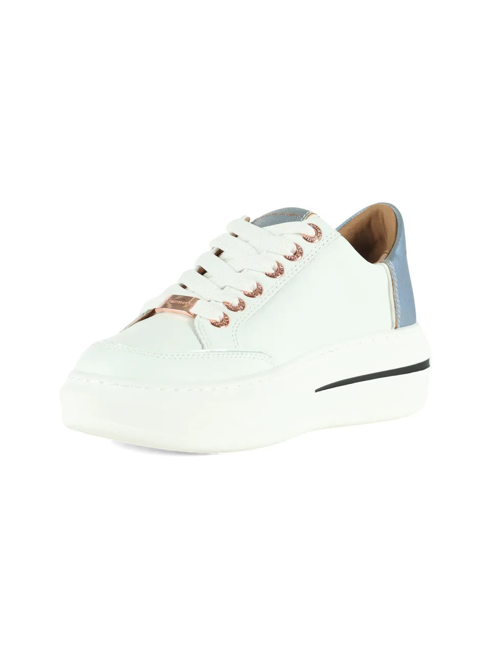 Sneakers LANCASTER con inserti effetto saffiano