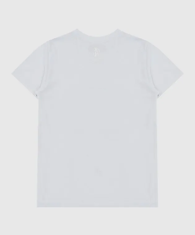 Stefano Ricci T-shirt bianca per bambini con ricamo YNH7200050803