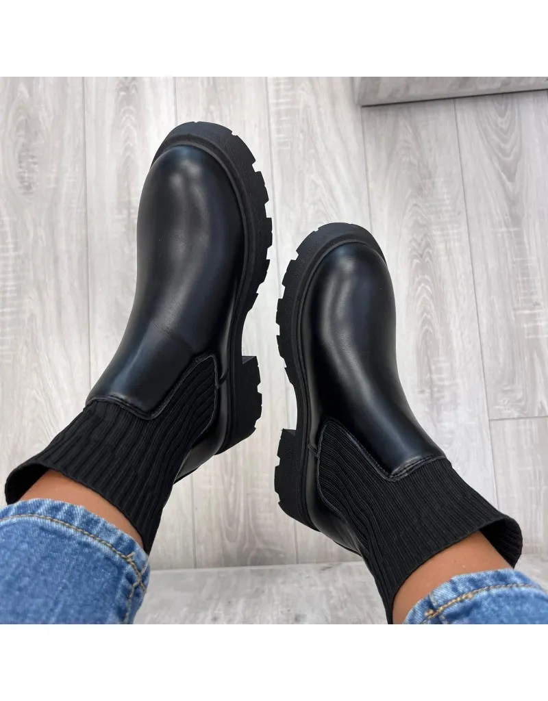 STIVALETTO CALZINO NERO