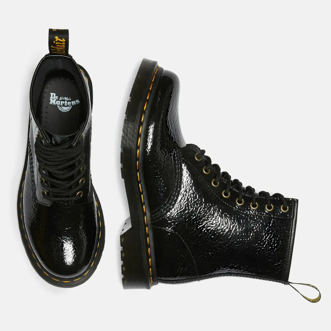 Stivaletto Dr. Martens 1460 Distressed nero in vernice