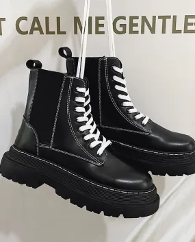 Stivali Martin Stivali alti in pelle Autunno e inverno Nuovi stivali da uomo