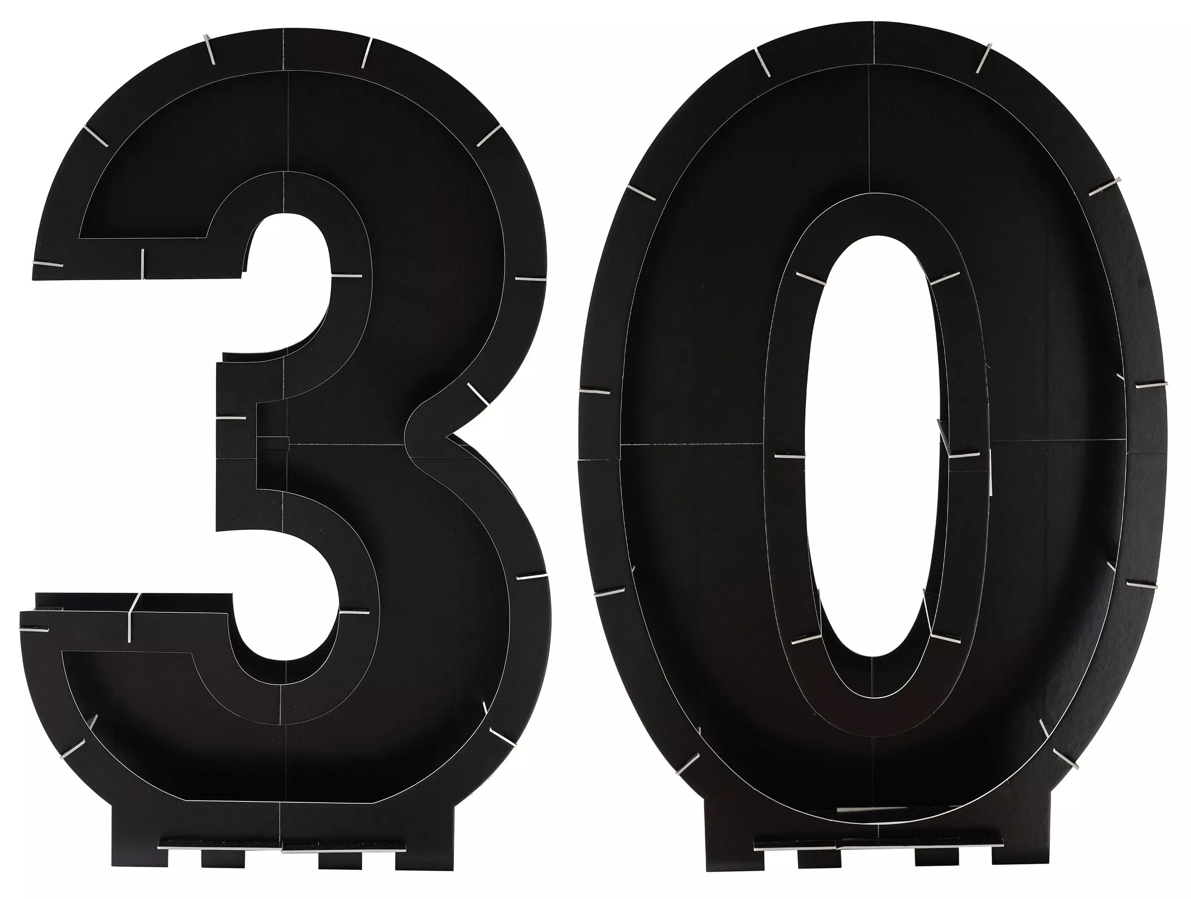 Supporto per palloncini in bianco e nero numero 30
