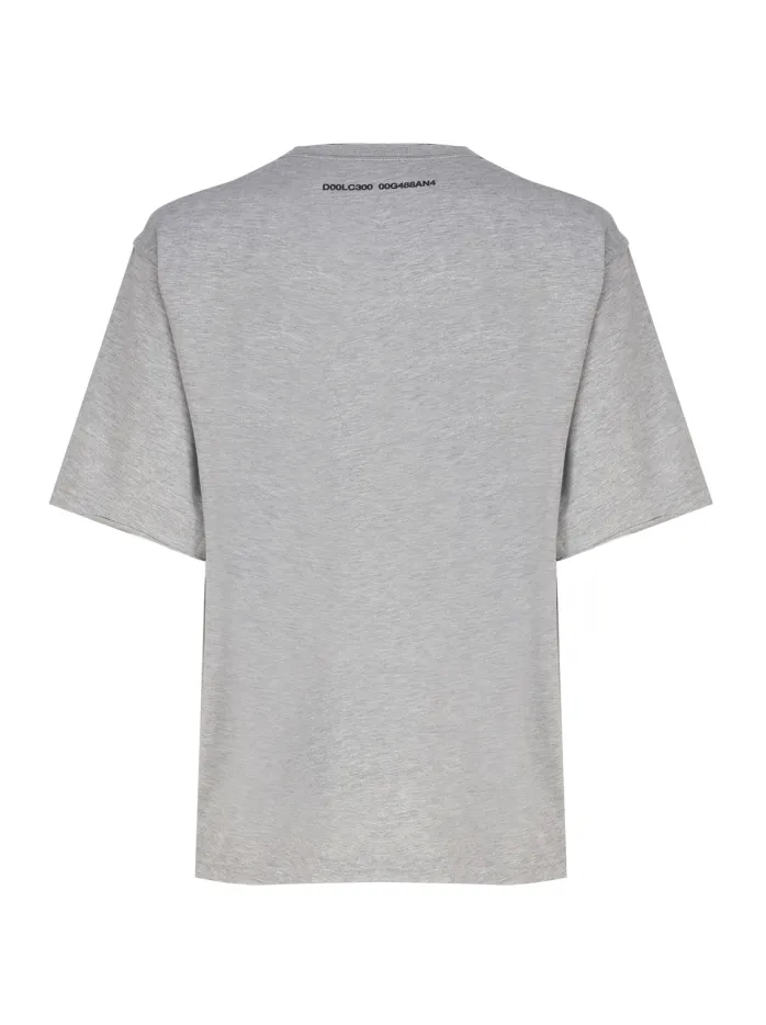 T-SHIRT IN COTONE INTERLOCK CON STAMPA LOGO