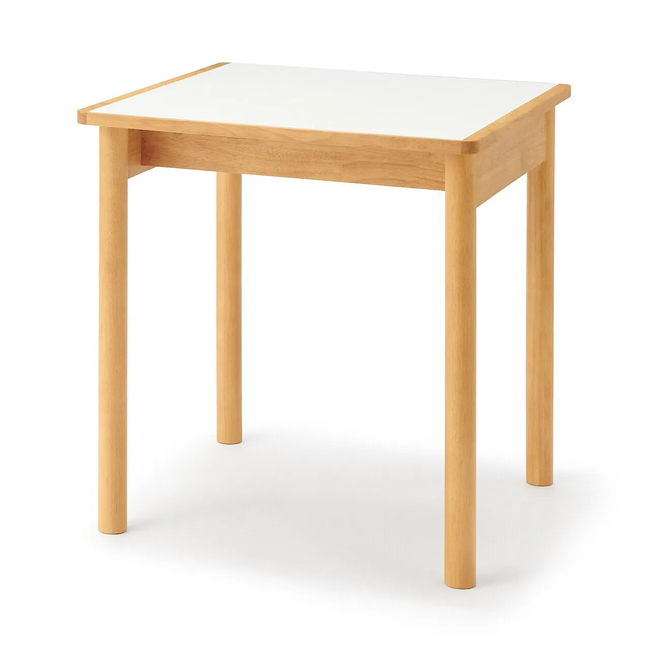 Tavolo in legno dell'albero della gomma con piano melaminico quadrato piccolo 70x70 cm