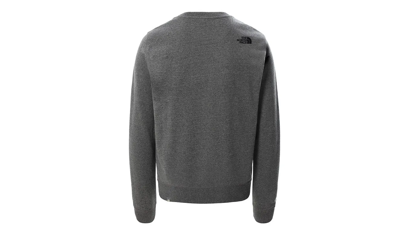 The North Face Felpa girocollo da uomo con logo ricamato Drew Peak Crew NF0A4T1EDYY1 grigio-nero