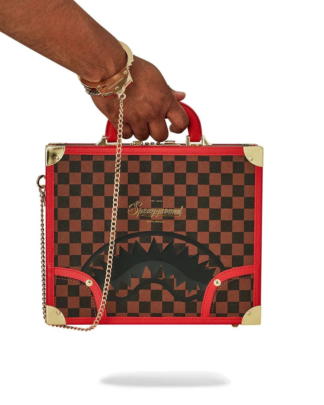 Valigetta Sprayground marrone takeover the throne attache handcuff briefcase