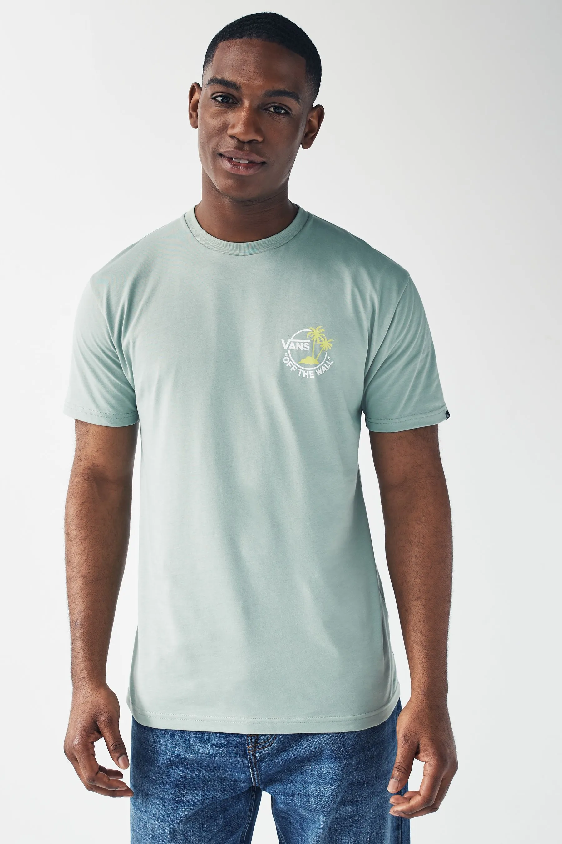 Vans Classic Mini Dual Palm Maniche corte Back Stampa 100% Cotone T-Shirt    