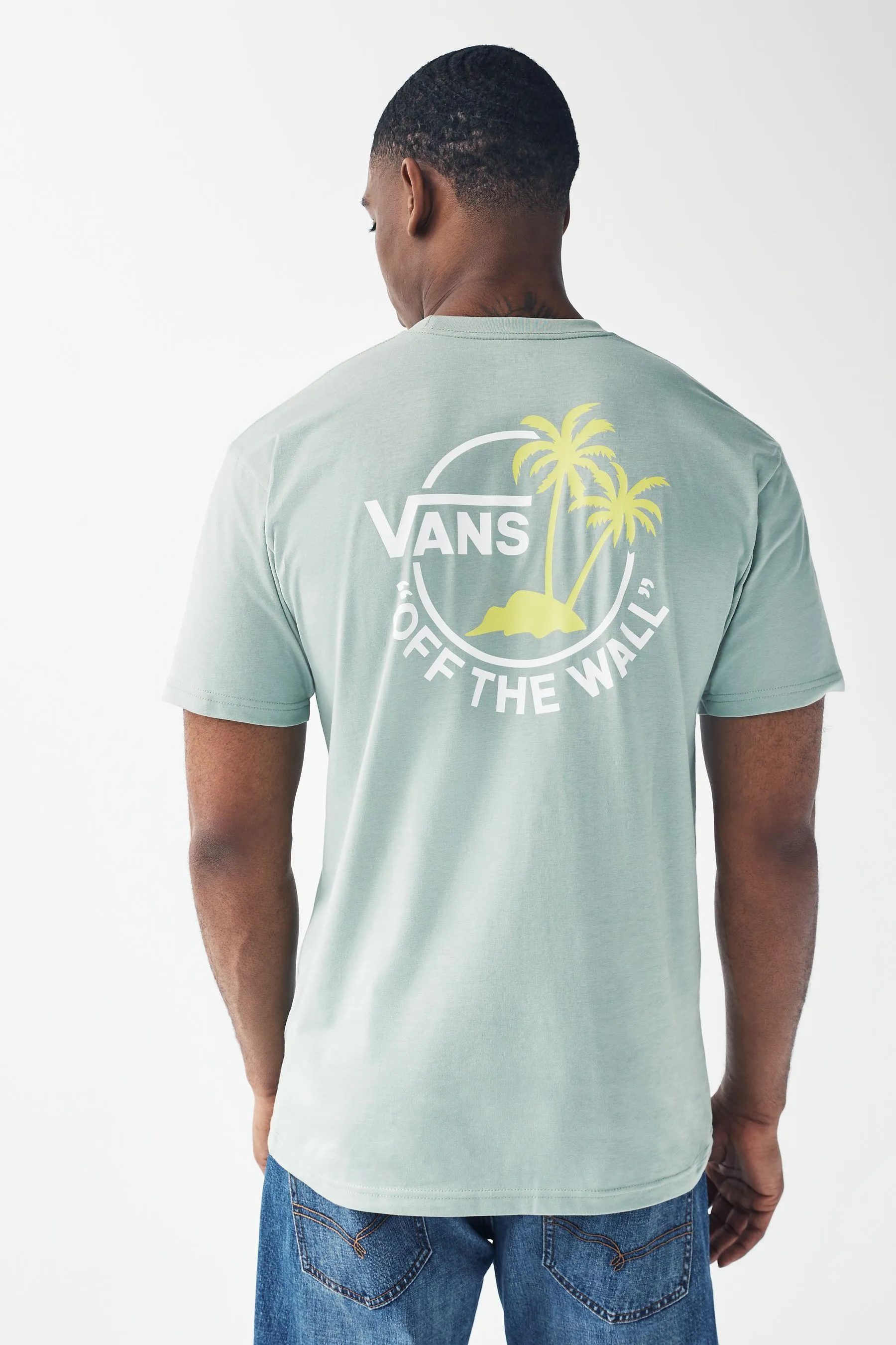 Vans Classic Mini Dual Palm Maniche corte Back Stampa 100% Cotone T-Shirt    