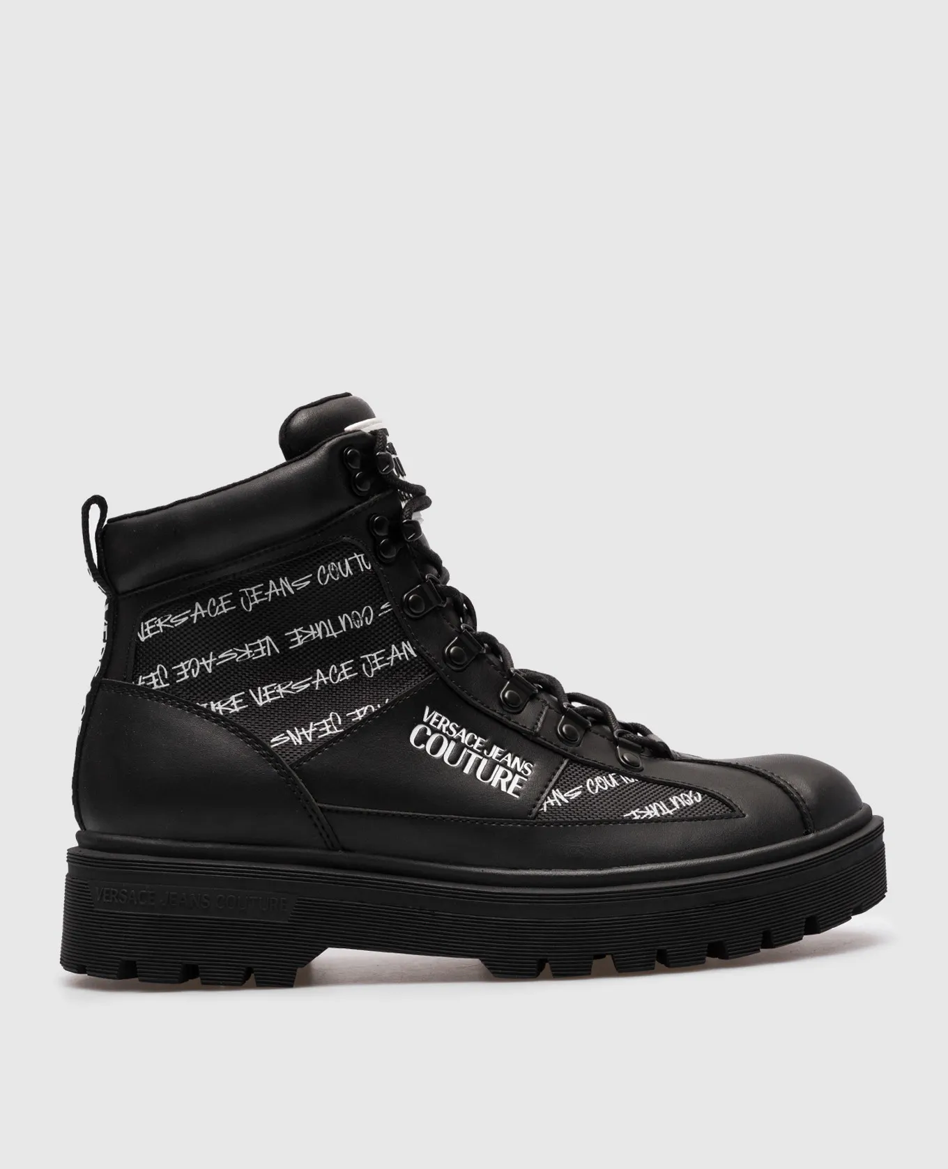 Versace Jeans Couture Stivali neri con logo 75YA3S46ZS897