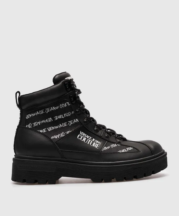 Versace Jeans Couture Stivali neri con logo 75YA3S46ZS897