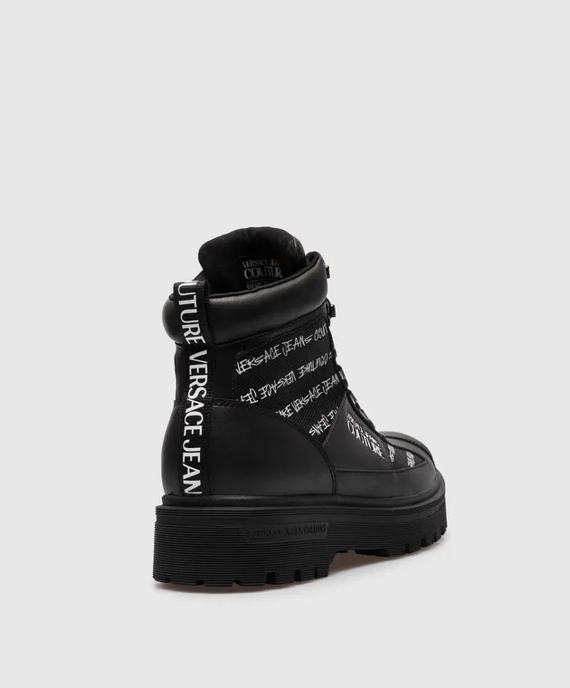 Versace Jeans Couture Stivali neri con logo 75YA3S46ZS897