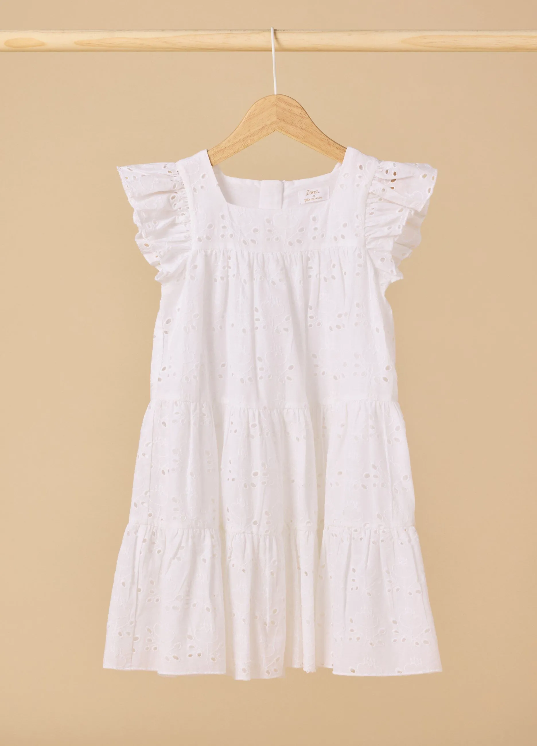 Vestito a balze IANA in puro cotone Sangallo bambina